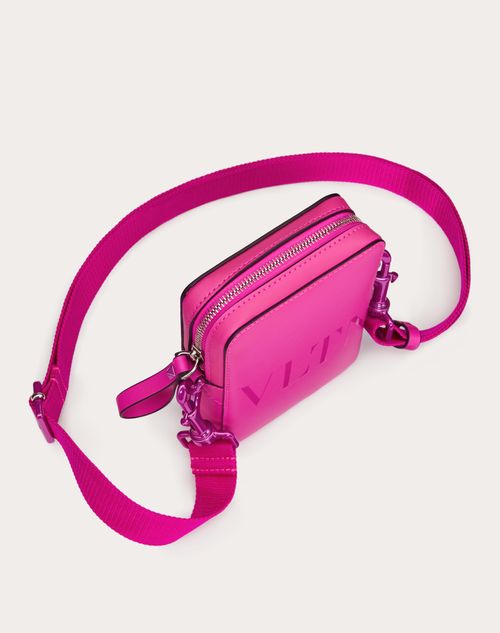 Valentino Vltn Logo Leather Crossbody Bag UWT - Pink PP