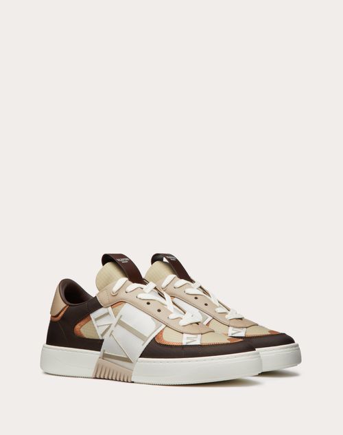 Valentino Garavani - Baskets Basses Vl7n En Cuir De Veau Avec Bandes En Nylon - Fondant - Homme - Vl7n - M Shoes