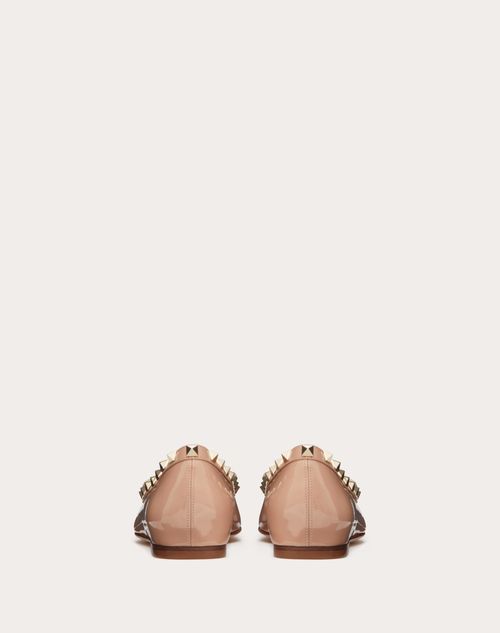 Rockstud Patent Leather Ballerina for Woman in Black Rockstud Patent Leather Ballerina for Woman in Black