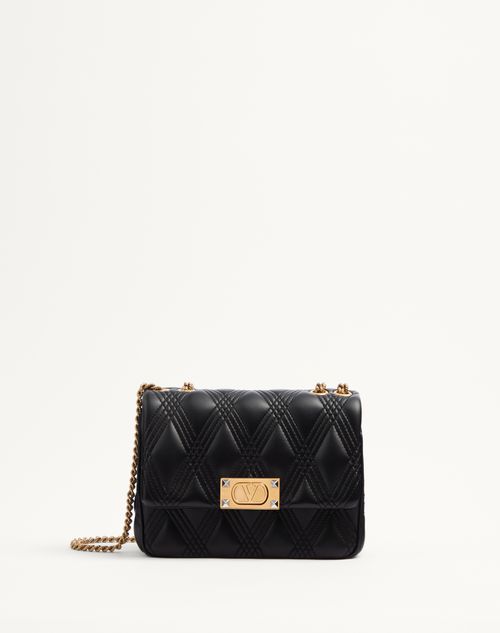 Valentino Garavani - Valentino Garavani Quiltie 67 Medium Shoulder Bag In Quilted Nappa Leather - Black - Woman - Valentino Garavani Quiltie 67