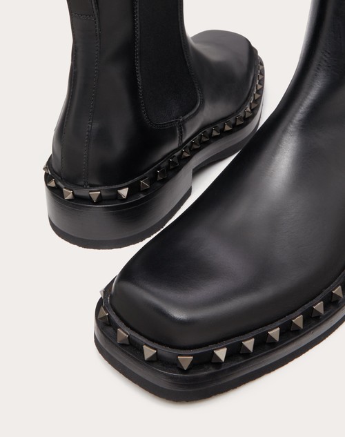 Valentino Garavani Rockstud M-Way leather loafers - Brown