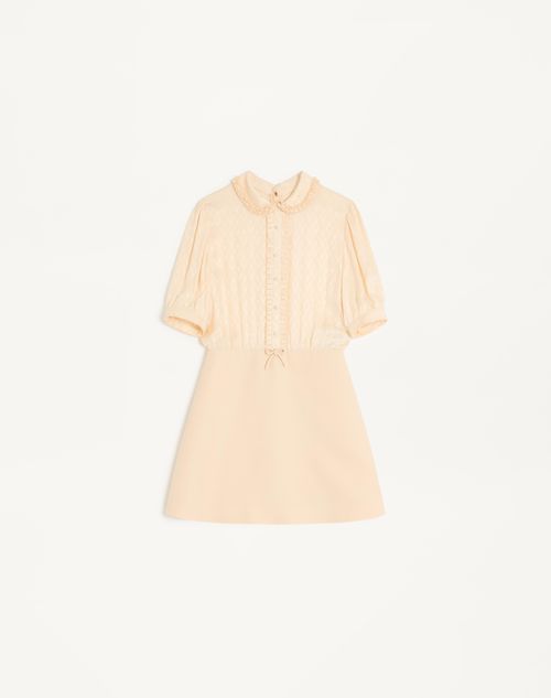 Valentino - Crepe Couture Short Dress - Birch - Woman - Dresses