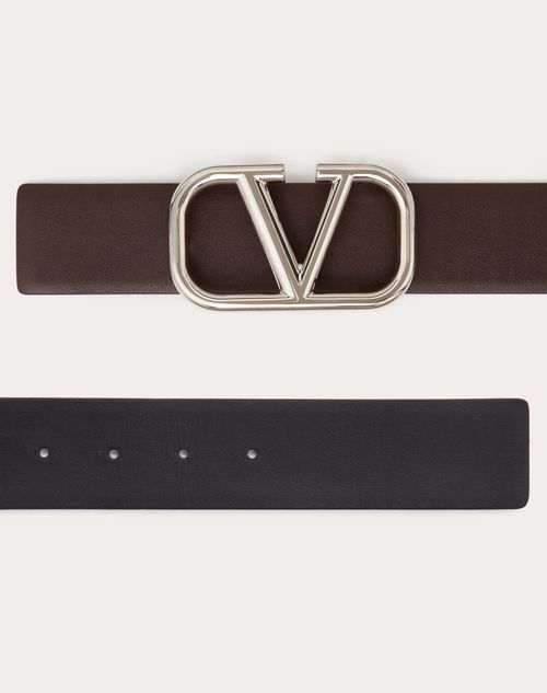 Valentino Vlogo 40mm Canvas & Leather Belt