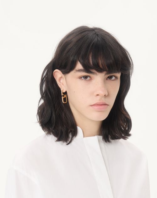 Valentino Garavani - Vlogo Signature Metal And Swarovski® Crystal Earrings - Gold/crystal - Woman - Jewelry