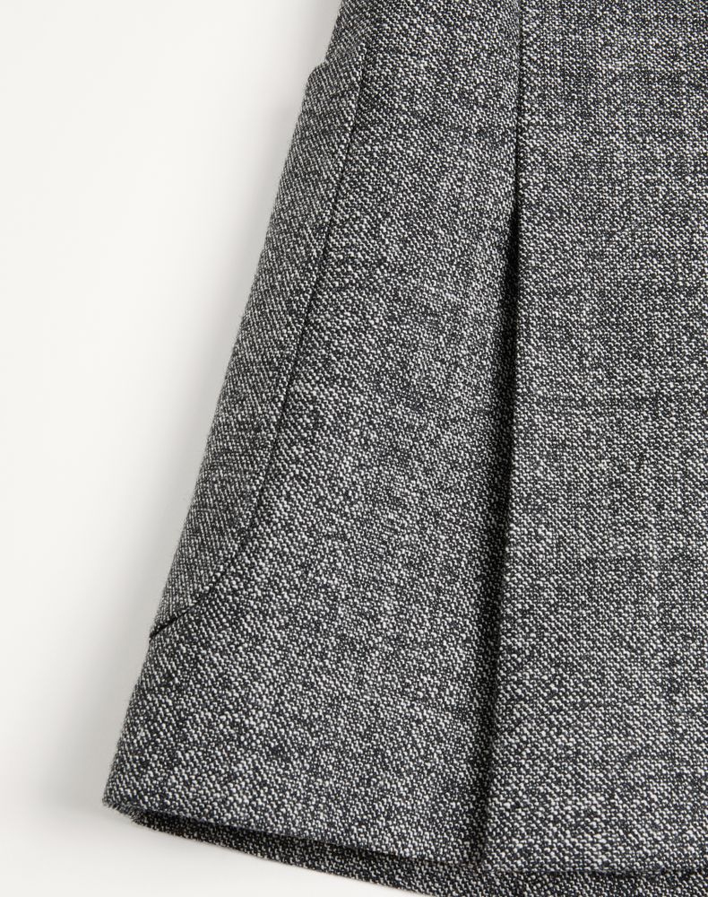 Valentino Single-Breasted Mouliné Wool Jacket Man White/ Black 44