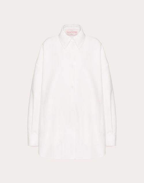 Valentino - Light Double Splittable Gabardine Jacket - White - Woman - Shelf - Pap - L'ecole