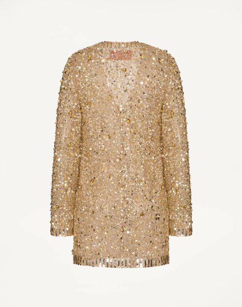 Valentino - Embroidered Tulle Illusion Jacket - Gold - Woman - Jackets And Blazers
