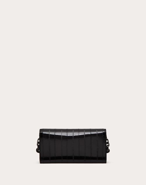 Vlogo The Bold Edition Wallet With Shoulder Strap In Eel Skin for Woman