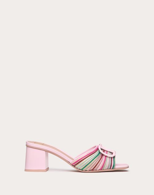 Valentino Garavani - Vlogo Signature Slide Sandal In Nappa 60mm - Multicolored - Woman - Sandals