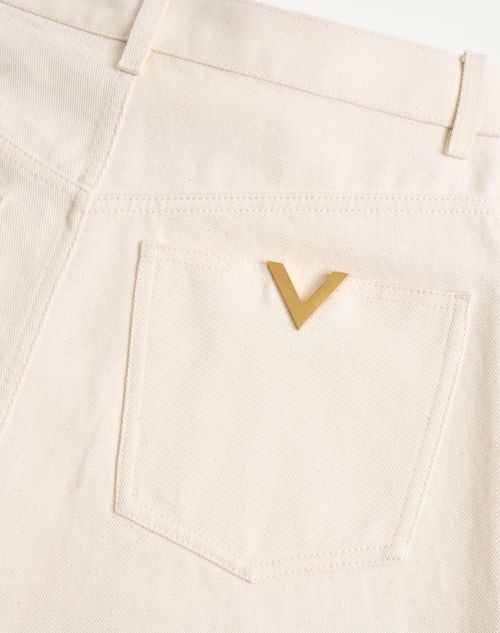Valentino - Valentino Denim Trousers - Ivory - Man - Denim