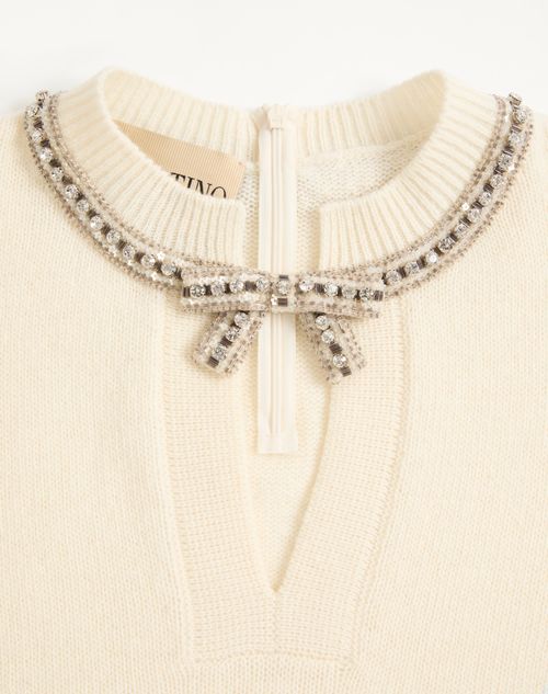 Valentino - Embroidered Wool Jumper - Ivory - Woman - Knitwear