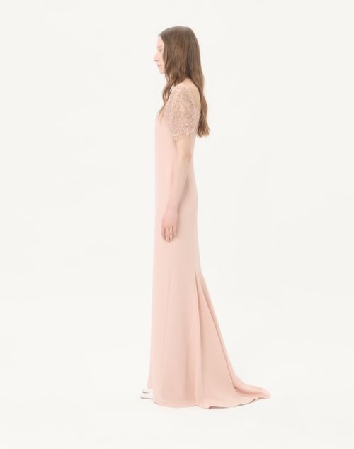 Valentino - Embroidered Couture Cady Long Dress - Pink - Woman - Gowns