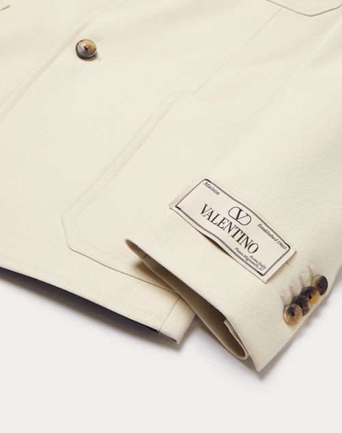 Valentino - メゾン ヴァレンティノ テーラリングラベル シングルブレスト ウールジャケット - ベージュ - メンズ - コート＆ブレザー