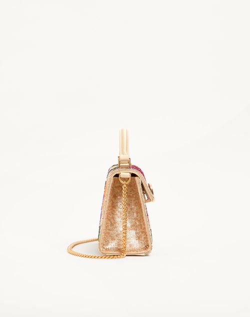Valentino Garavani - Valentino Garavani Vsling Mini Embroidered Handbag - Multicolor - Woman - Top Handle Bags