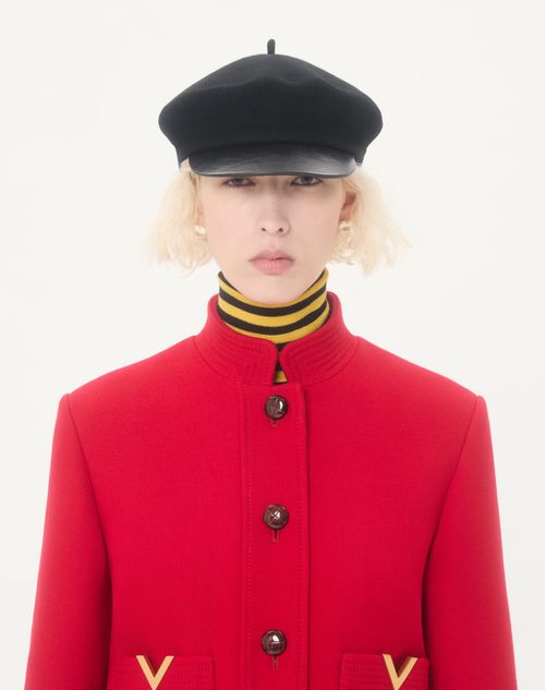 Valentino - Drill Double Caban - Red - Woman - Jackets And Blazers