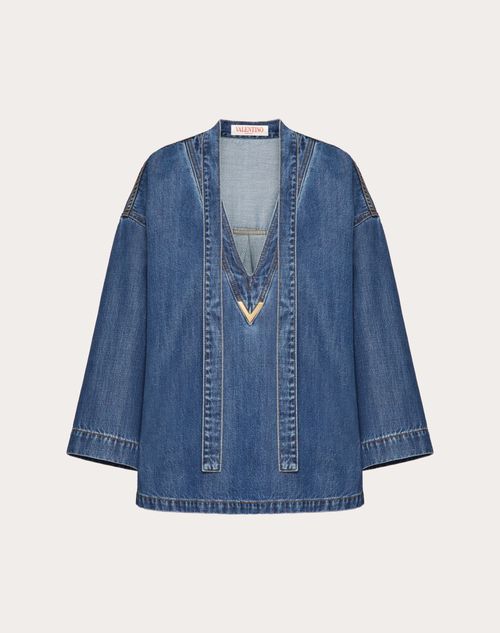 Valentino - Blue Medio Denim Kaftan - Denim - Woman - Denim