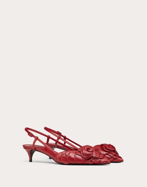 Valentino Garavani - Valentino Garavani Atelier Shoes 03 Rose Edition Slingback Pump 40 Mm - Rosso Valentino - Woman - Woman Shoes Sale