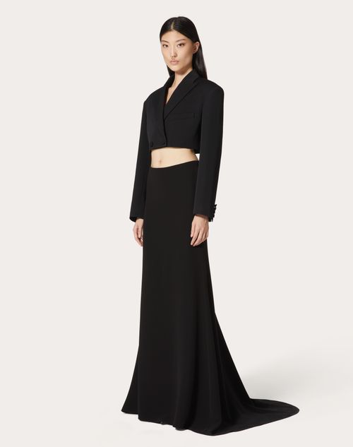 Valentino - Cady Couture Long Skirt - Black - Woman - Skirts