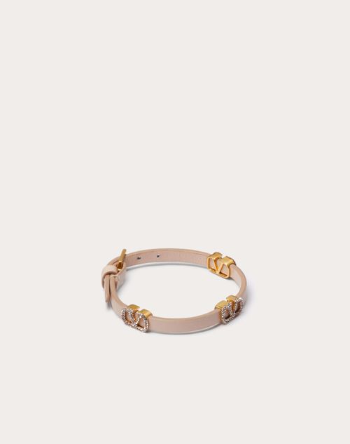 Valentino Garavani V-Logo Signature Leather Bracelet