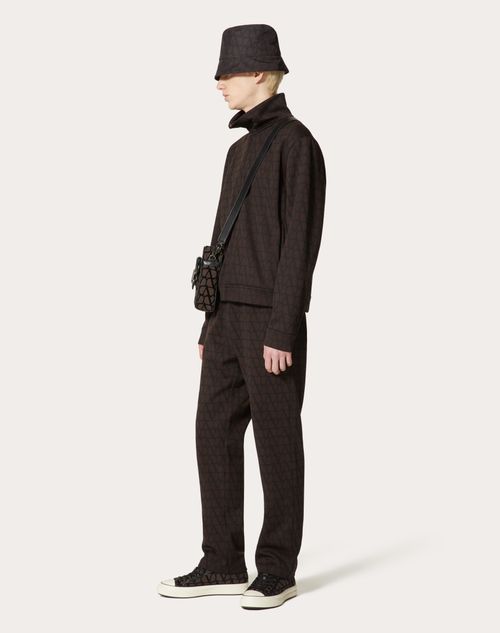 Valentino - Baumwolljogger Mit Toile Iconographe-aufdruck - Schwarz - Mann - Kleidung