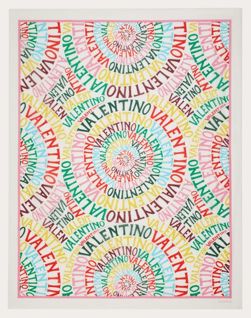 Valentino Garavani - Valentino Escape Cotton And Silk Sarong + Clutch Bag In Valentino Loop Print - Multicolor - Woman - Soft Accessories
