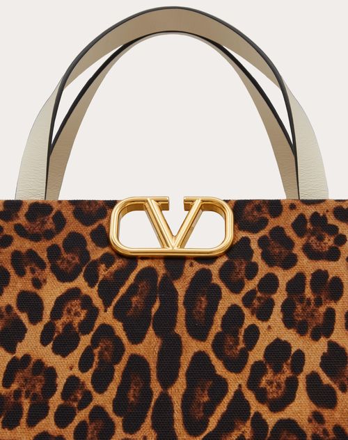 Valentino Garavani Escape Canvas Handbag With Animalier Print for in Animal Print | Valentino US