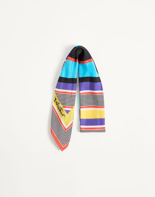 Valentino Garavani - Escape Headband In Cotton And Silk - Multicolor - Woman - Hats And Gloves