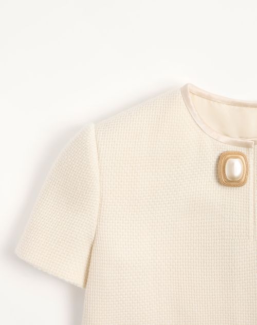 Valentino - ヴァレンティノ リトルスクエアツイード ショートドレス - バニラ - ウィメンズ - ドレス