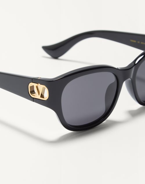 Valentino - レクタンギュラー アセテート アイウェア - ブラック/グレー - ユニセックス - アイウェア