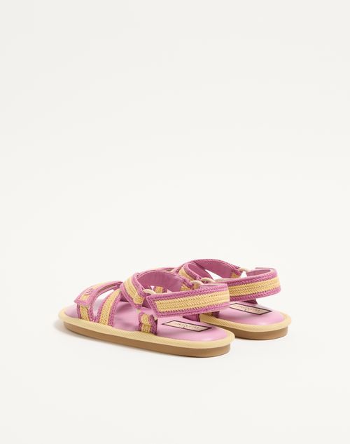 Valentino Garavani - Lake Powell Sandal With Crochet Embroidery - Pink - Woman - Woman Private Promotions