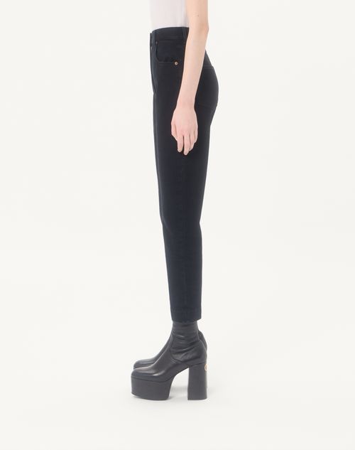 Valentino - Denim Trousers - Black - Woman - Denim
