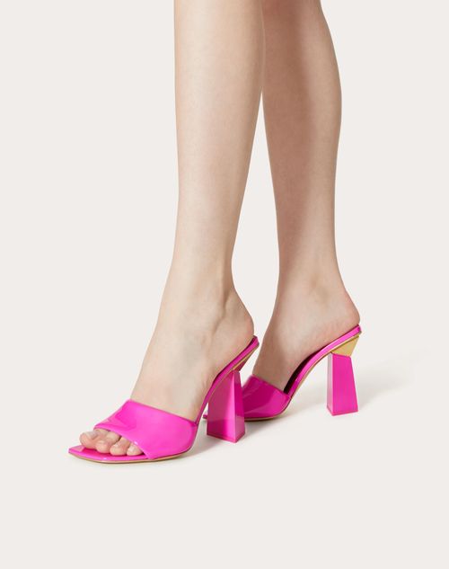 Valentino Garavani - One Stud Hyper Slide Sandal In Patent Leather 105mm - Pink Pp - Woman - Woman View All