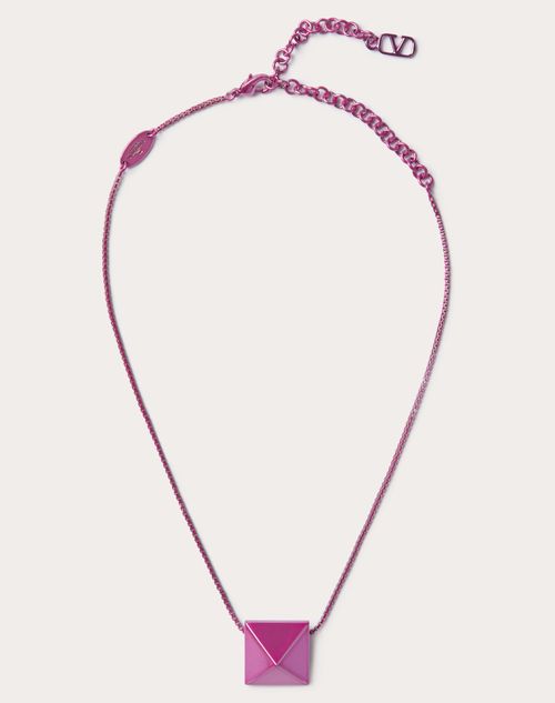 Valentino Garavani - Metal Rockstud Necklace - Pink Pp - Man - Necklaces