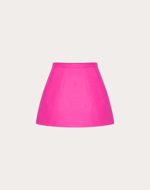 Crepe Couture Mini Skirt for Woman in Pink Pp | Valentino US