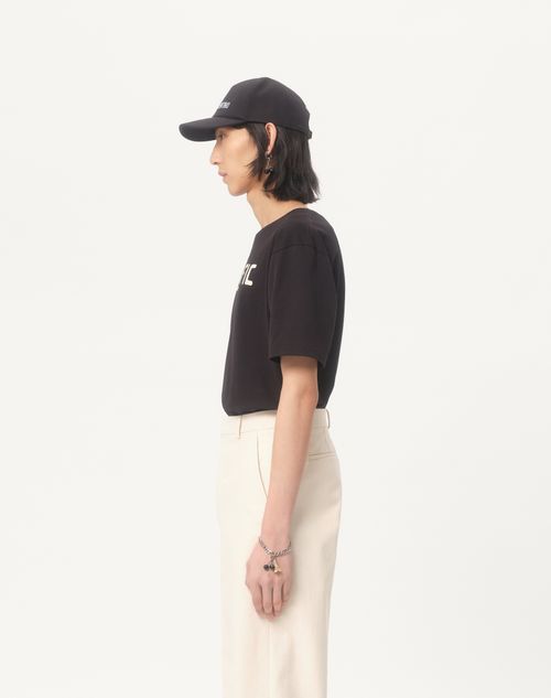 Valentino - Cotton T-shirt With Cherryfic Print - Black/butter - Man - T-shirts And Sweatshirts