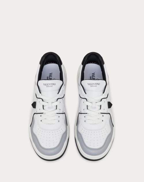 One Stud Low top Nappa Sneaker for Man in White Valentino US