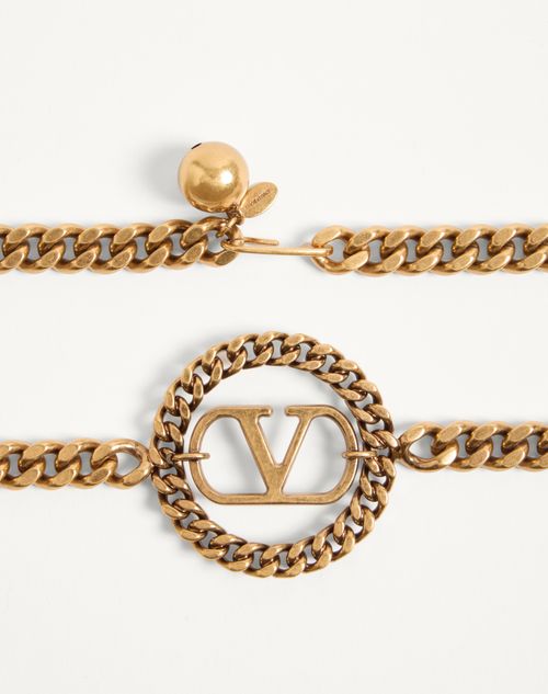 Valentino Garavani - Vlogo Signature Chain Belt - Gold - Woman - Belts