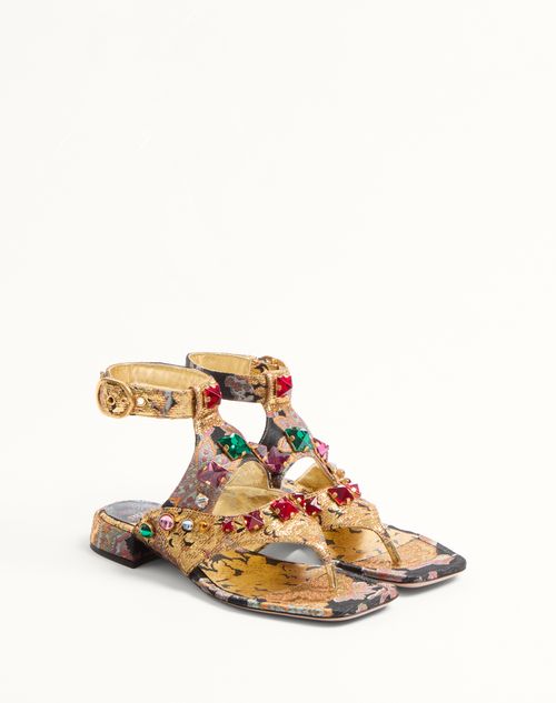 Preshoes Sandal In Apres L'hiver Jacquard Fabric With