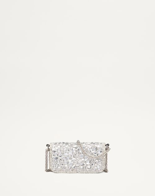 Silver valentino 2024 clutch bag