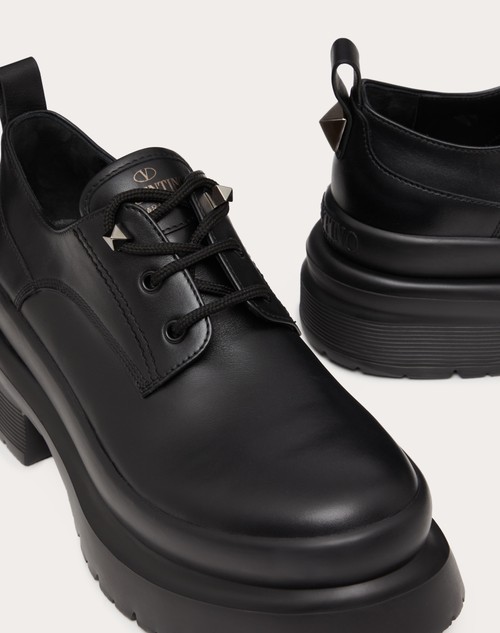 Valentino Garavani Roman Stud leather derby shoes - Black