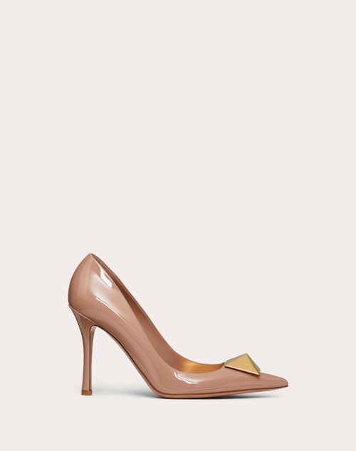 Valentino Garavani - One Stud Patent Leather Pump 100mm - Rose Cannelle - Woman - One Stud (pumps) - Shoes