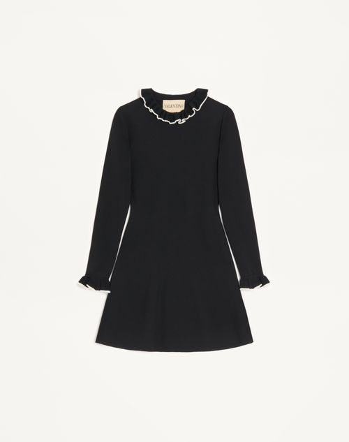 Valentino - Knitted Dress - Black/ivory - Woman - Dresses