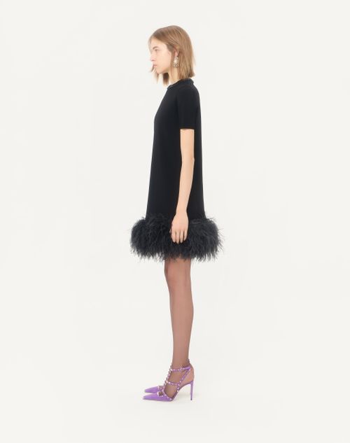 Valentino - Valentino Short Embroidered Knit Dress - Black - Woman - Dresses