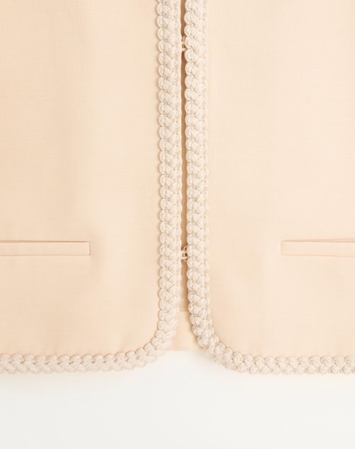 Valentino - Crepe Couture Jacket - Birch - Woman - Jackets And Blazers