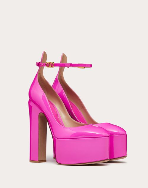Valentino Garavani - Zapatos De Salón Con Plataforma Tan-go De Charol Y Tacón De 155 mm De Valentino Garavani. - Pink Pp - Mujer - Rebajas Para Mujer