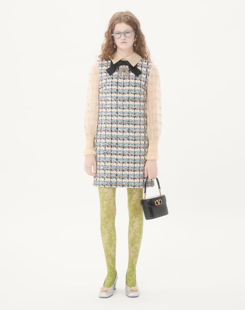 Valentino - Tweed Paillettes Embroidered Short Dress - Multicolour - Woman - Dresses