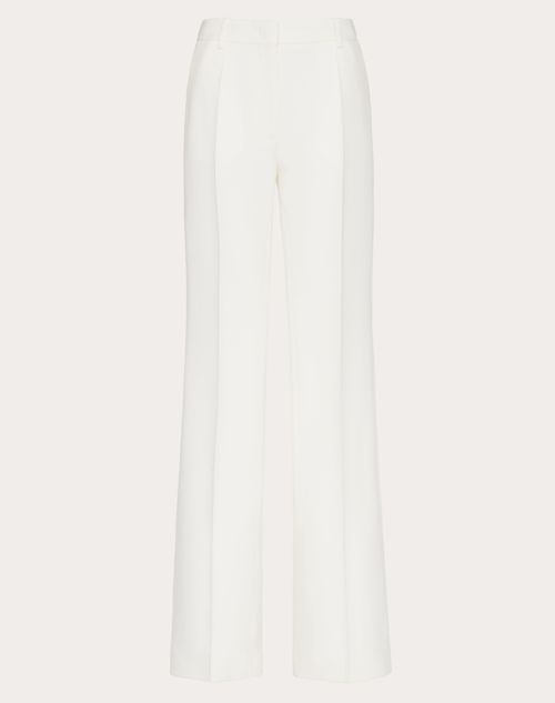 Valentino - Crepe Couture Trousers - Ivory - Woman - Pants And Shorts