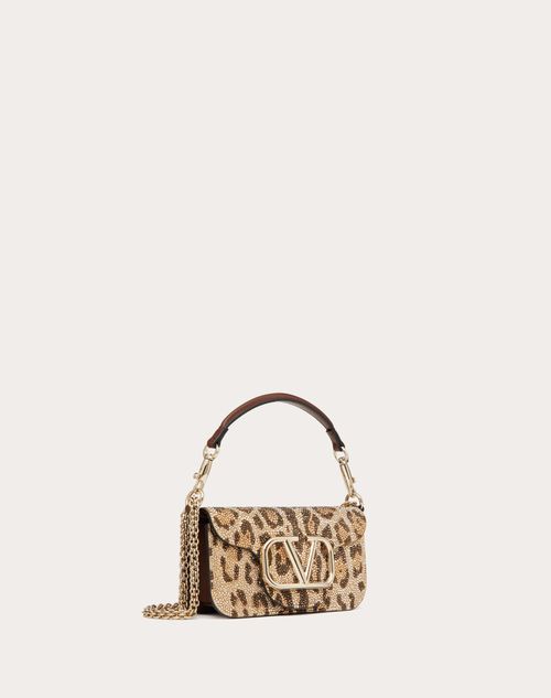 Small Locò Shoulder Bag With Rhinestone Animalier Pattern for Woman in ...