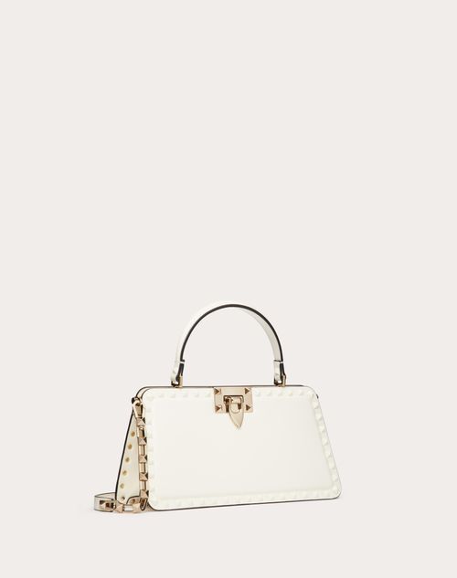 Valentino Garavani - Rockstud Calfskin Handbag - Ivory - Woman - Valentino Garavani Rockstud