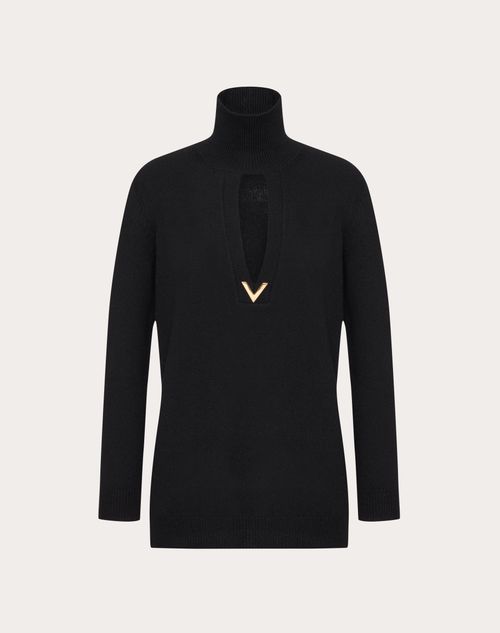 Valentino - Wool Sweater - Black - Woman - Knitwear